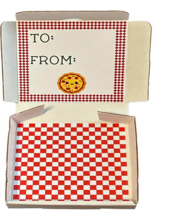 Mini pizza box gift box - fun/creative money holder. Christmas money gift, pizza cookie box, money card, dough, pizza my heart,