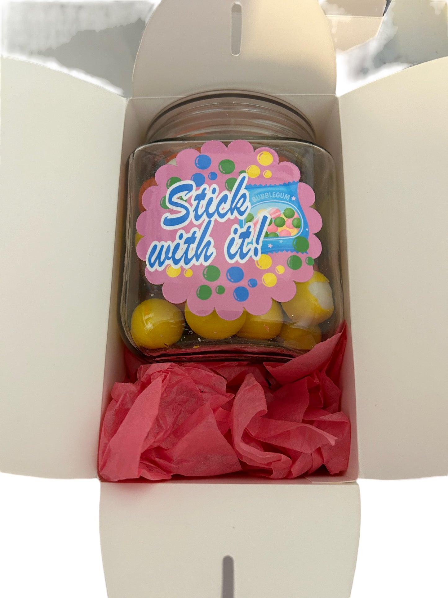 Jumbo Gum Ball gift set care package, collage student, final exam, gift for kids, gift for teens, motivational gift box