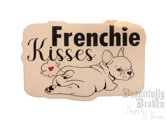 Frenchie kisses- farting French Bulldog vinyl sticker