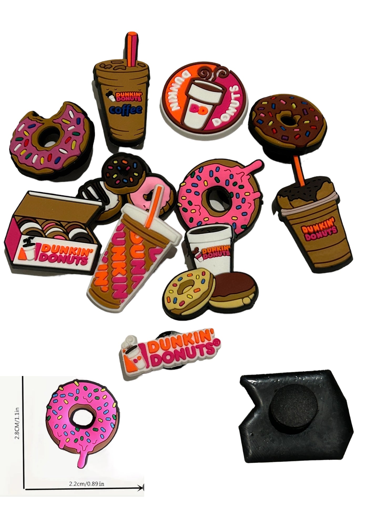 Donut stress, just do your best, donut themed care package, college final exam care package, donut themed gift set, motivational box set, dunkin, shoe charms, relaxation gift set