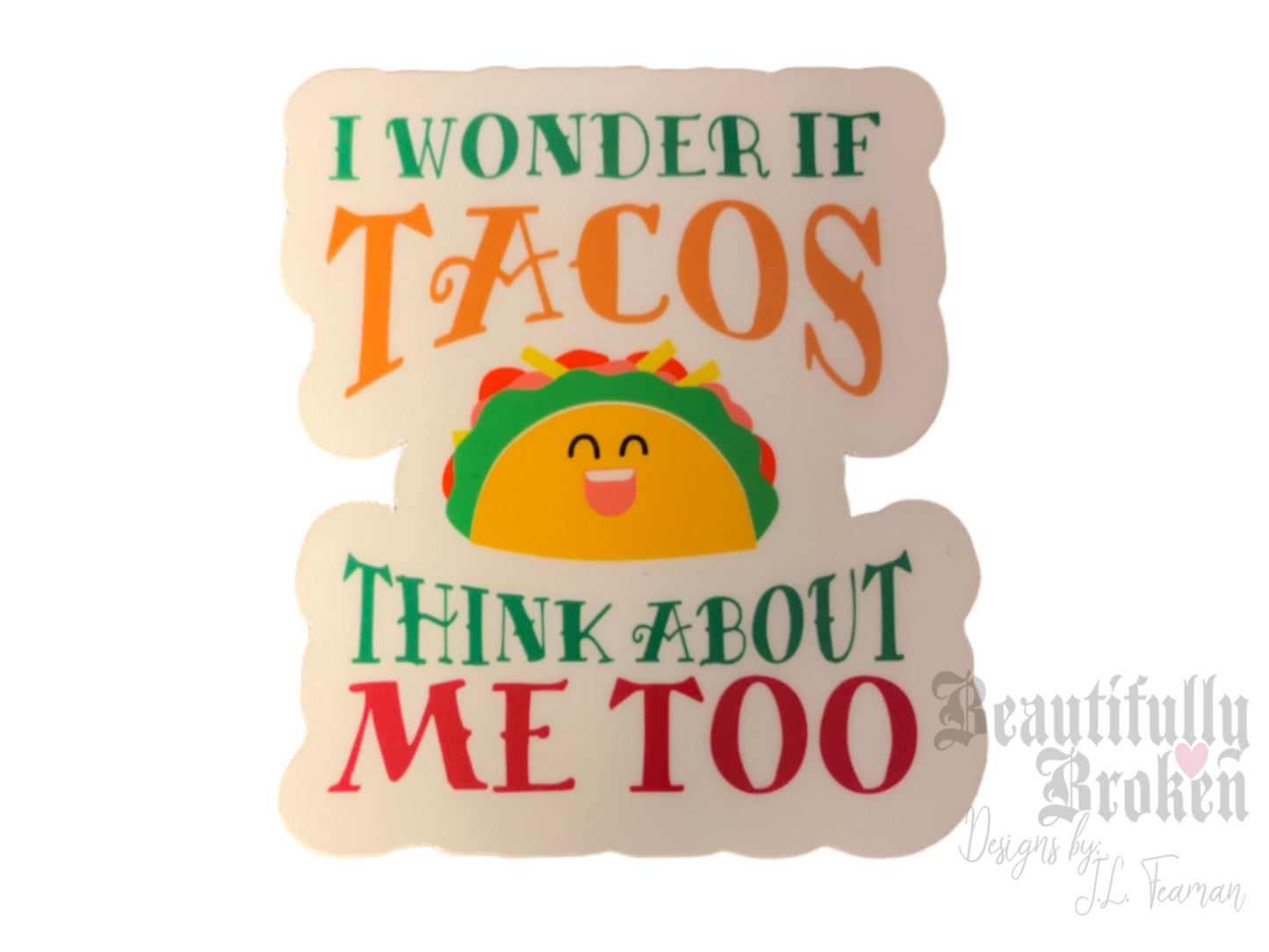 Taco themed funny vinyl stickers- 7 to choose from or get the whole set