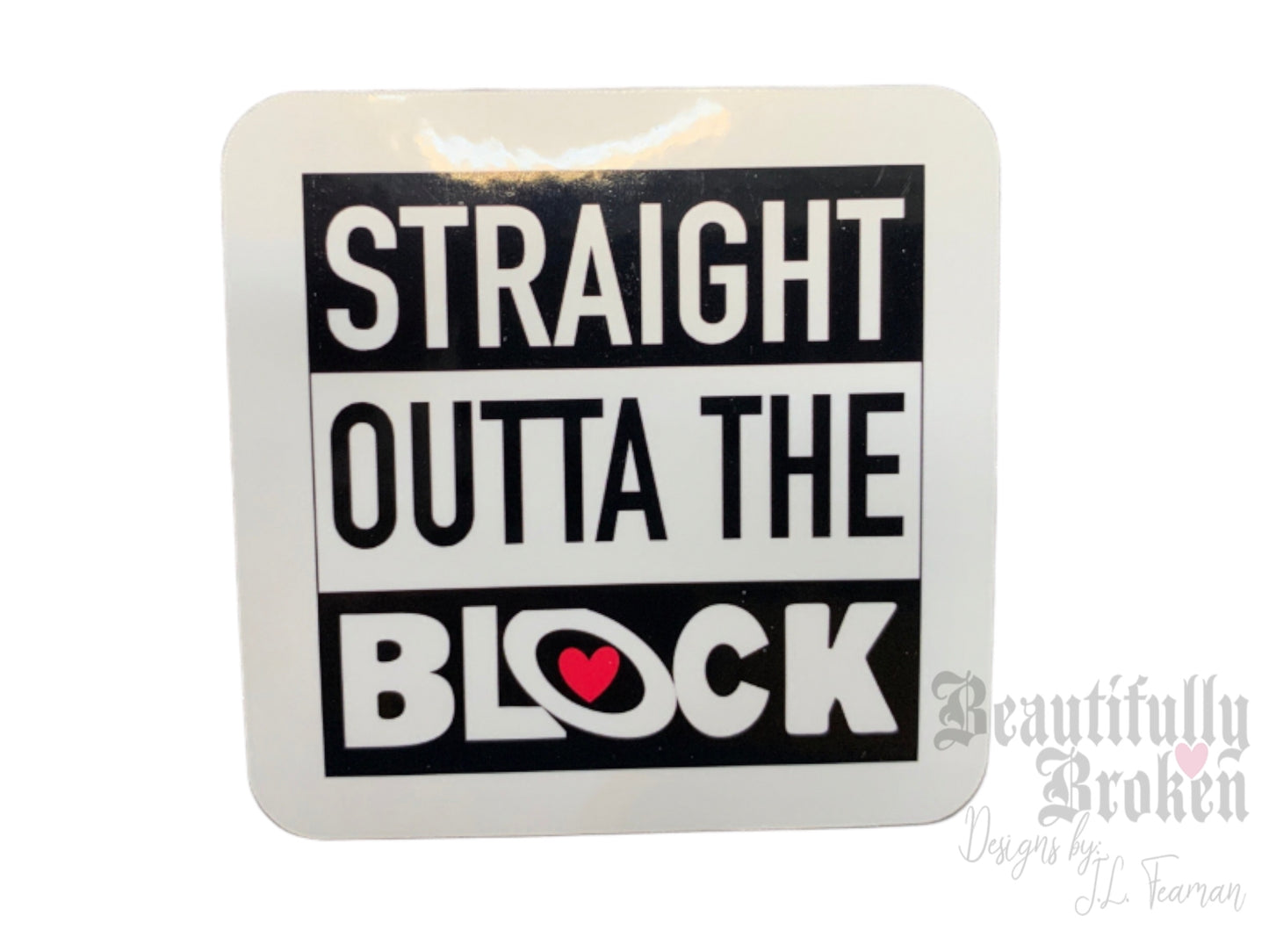 Straight Outta the Block - Perfect vinyl sticker for any New Kids fan!