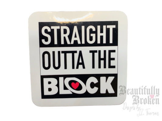 Straight Outta the Block - Perfect vinyl sticker for any New Kids fan!