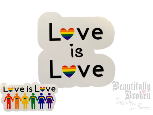 Love is Love Pride vinyl sticker- 2 styles to choose from