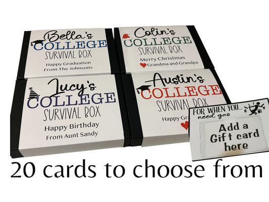 College gift card box, college open when cards, gift card book,    College care package, Christmas gift, graduation gift, birthday gift