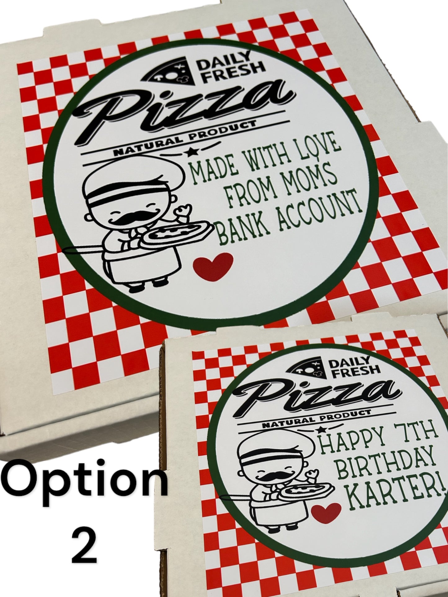 Personalized pizza box gift box -fun/creative money holder. Graduation money gift, pizza Christmas box, money card, care package, open when, college care package, teacher appreciation