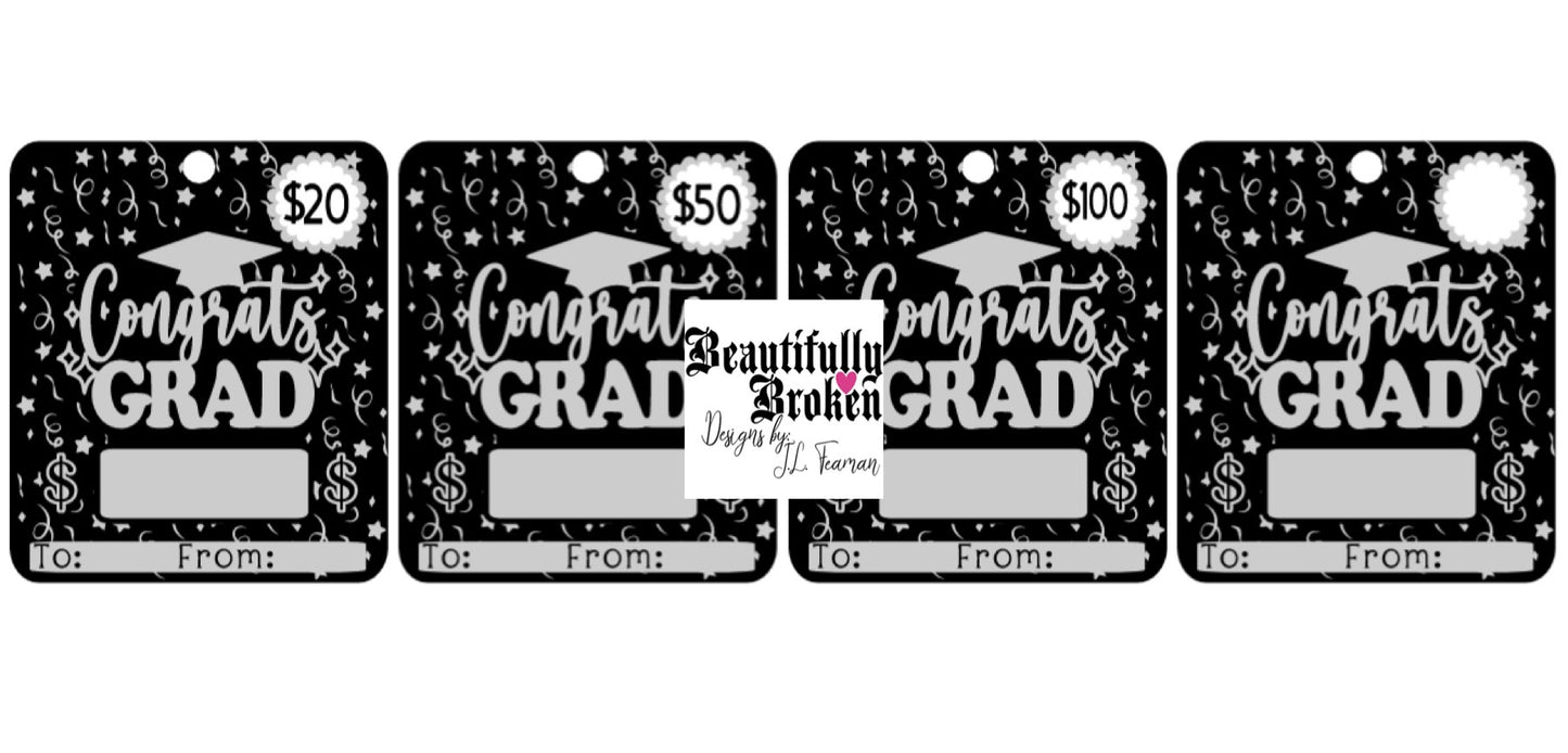 Graduation money card - fun/creative money holder graduation gift. Money not included. Available in 20, 50, 100, blank