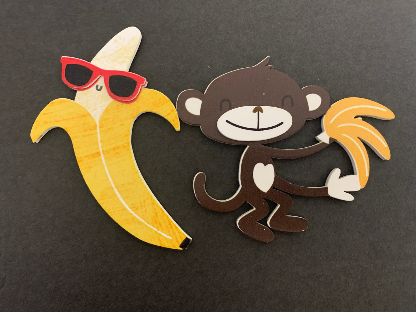 Monkey/banana themed care package box decor/stickers/labels - perfect for college students and loved ones.