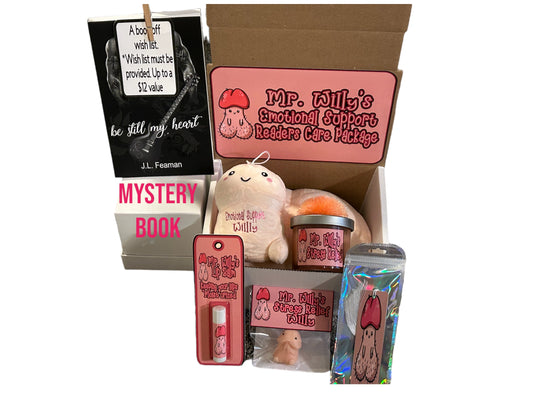 Mr. Willy Readers Care Package - Blind date with a book gift set, Mature, Penis theme gift set, 18+ choose your own book spicy readers box gift set