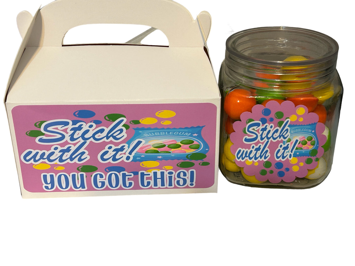 Jumbo Gum Ball gift set care package, collage student, final exam, gift for kids, gift for teens, motivational gift box