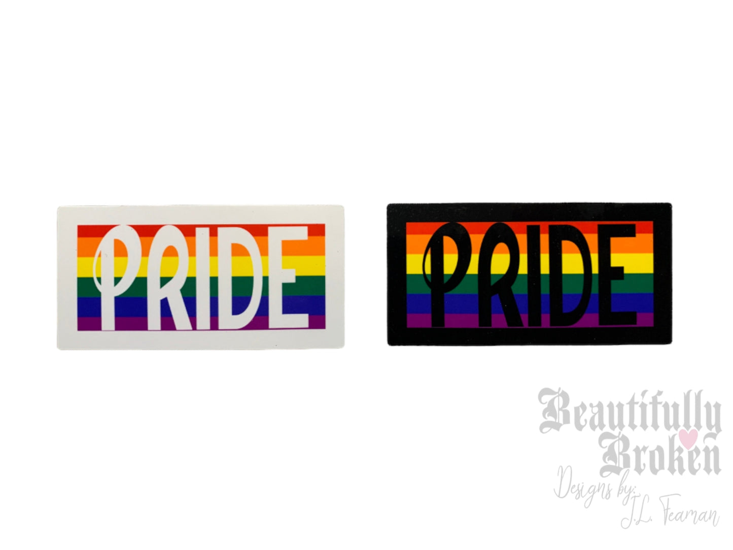 Pride rainbow vinyl sticker - 2 options to select from