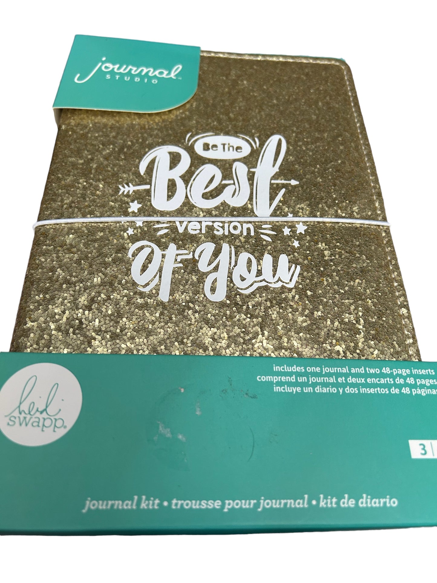 Heidi Swapp Journal Kit with fun and motivational message added! Pink or Gold Glitter 3 piece set