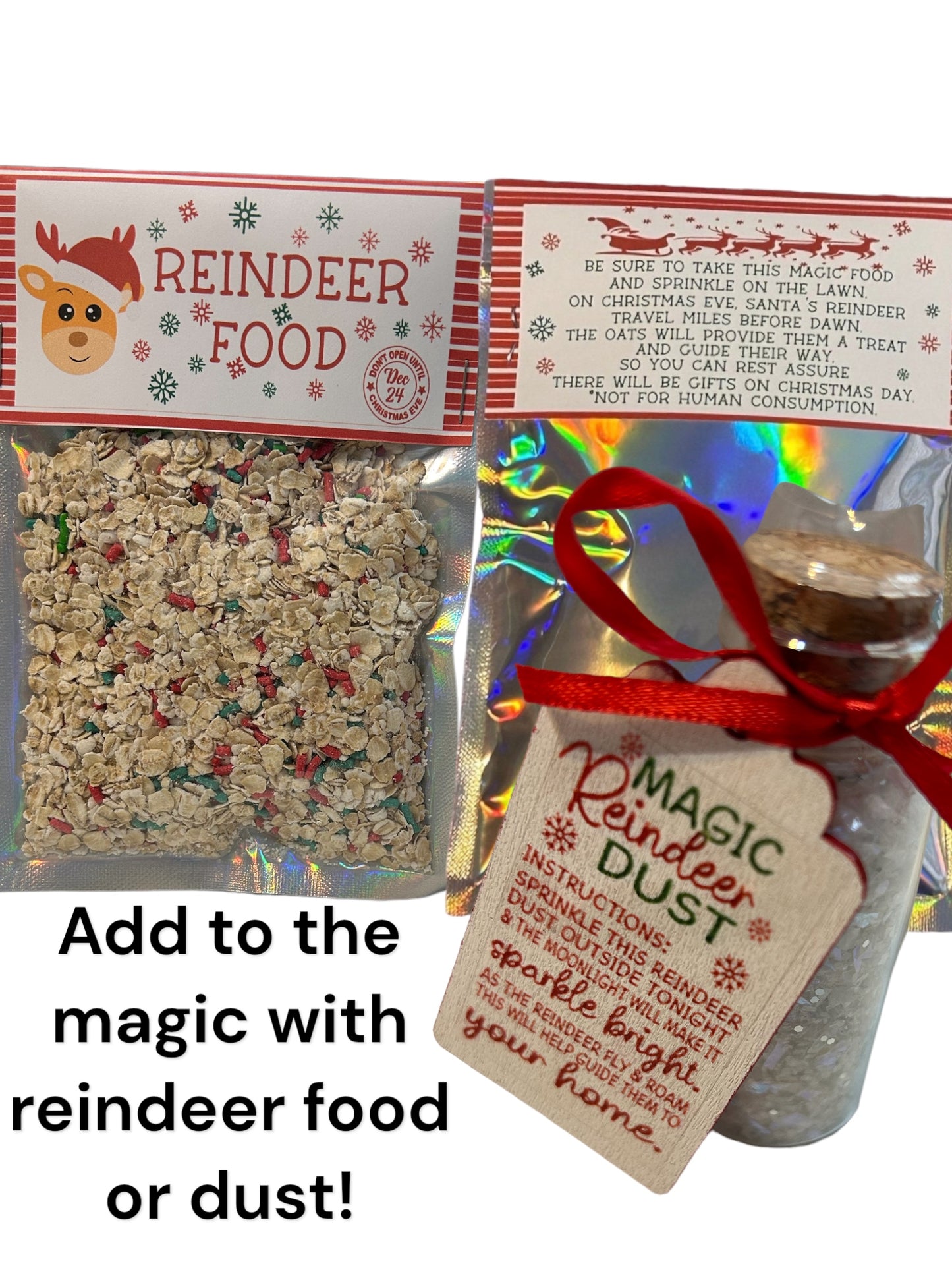 Personalized Christmas Eve Kit. Several Options-Milk & Cookies, Hot Cocoa Mug Set, Reindeer Food/Dust, Activities, Book, Stuffed Moose, toys, Christmas Eve box for kids, make your own