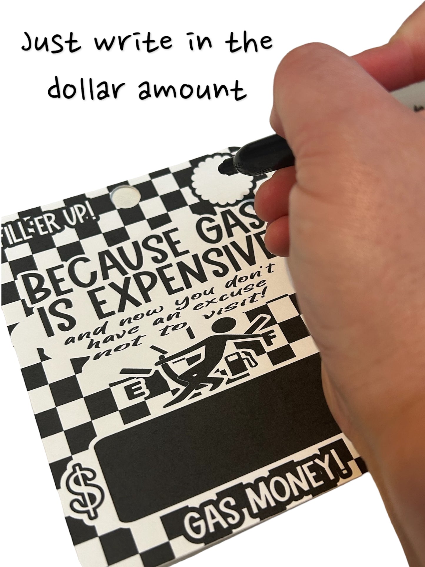 Gas gift money cards - fun/creative money holder gift. Money not included. College care/open when, Tank on me, Because gas is expensive, Gas gift card