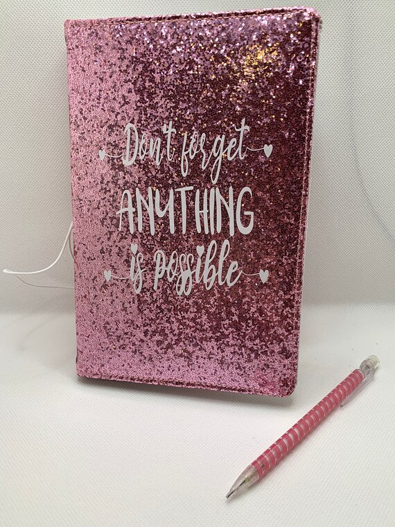 Heidi Swapp Journal Kit with fun and motivational message added! Pink or Gold Glitter 3 piece set