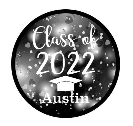 Graduation class of 2023 /2024 personalized stickers for envelopes, candy, bags. 4 sizes to choose from