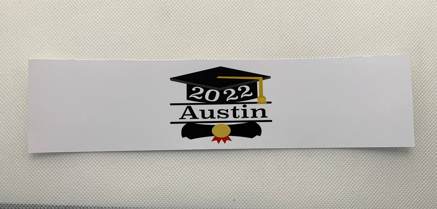 Personalized graduation party water bottle labels - class of 2023/2024