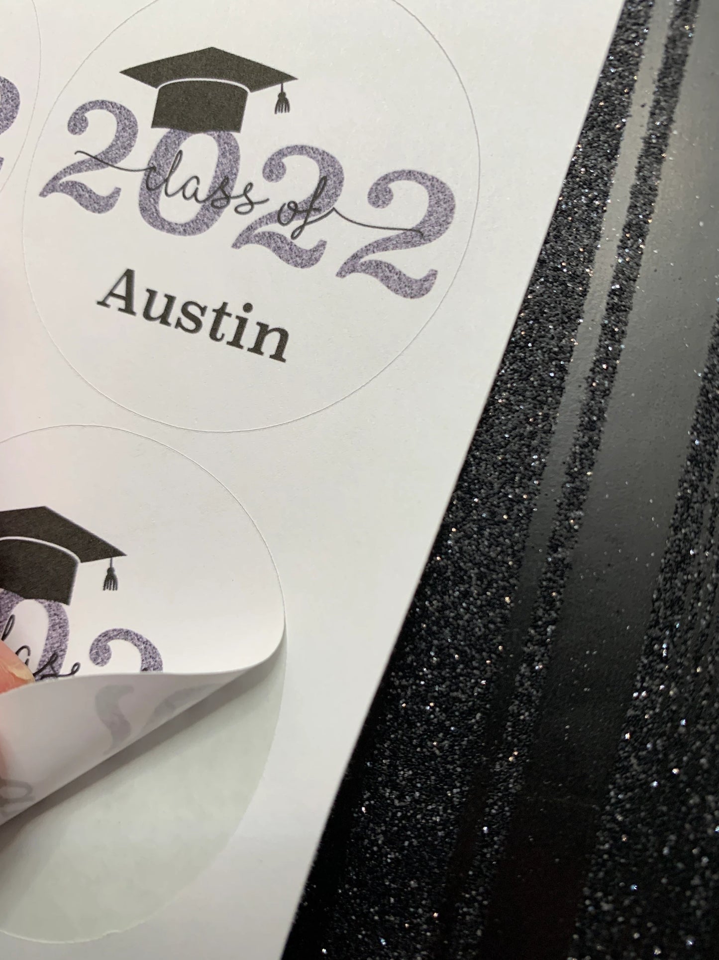 Graduation class of  2023/2024 personalized stickers for envelopes, candy, bags. 4 sizes and 2 colors to choose from