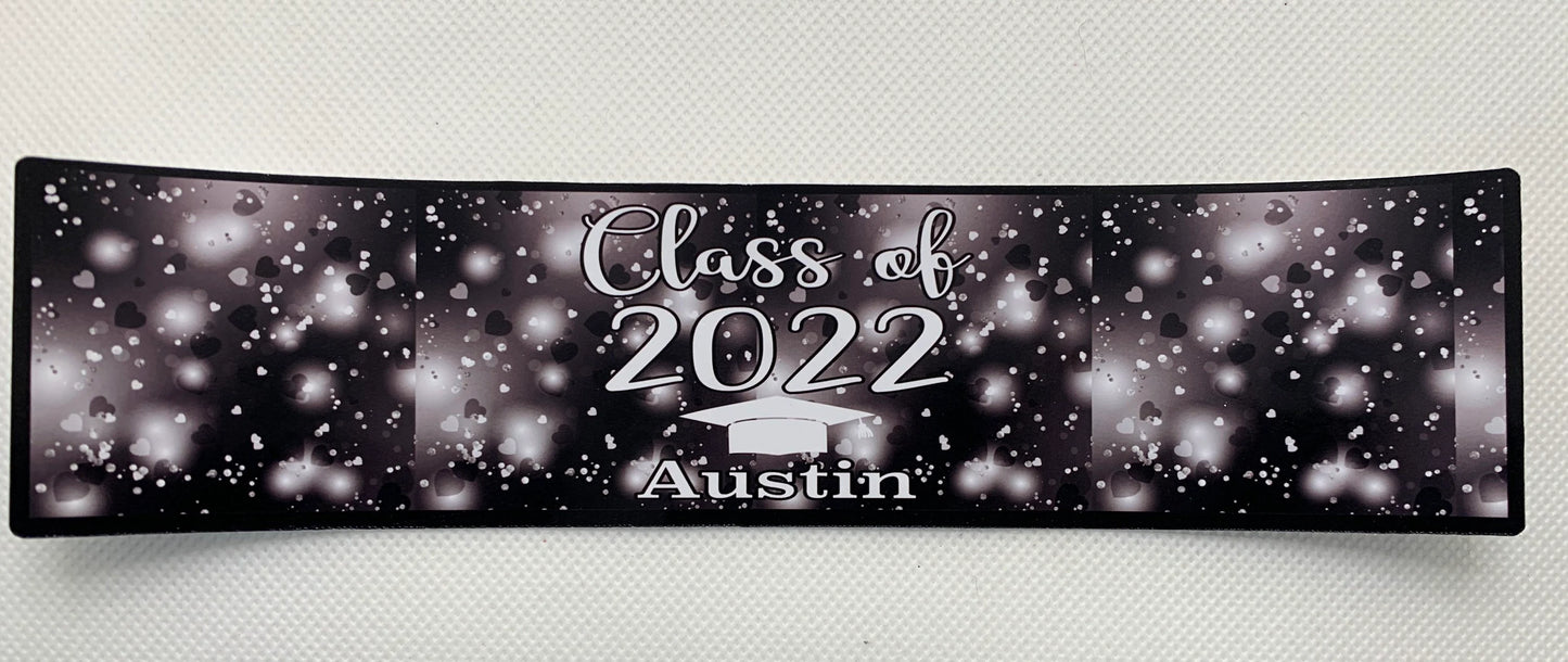 Personalized graduation party water bottle labels - class of 2023/2024