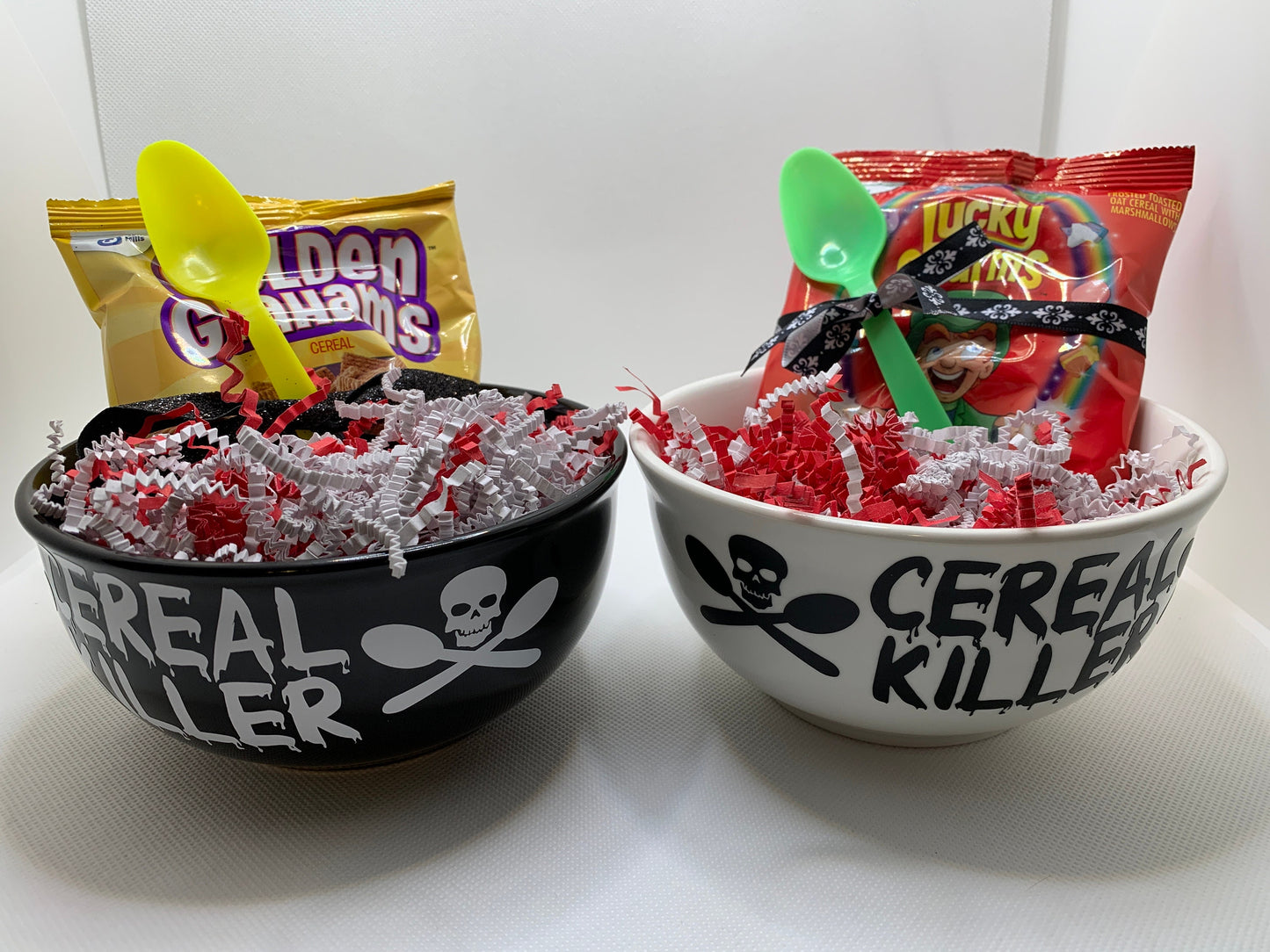 Cereal Killer gift set with bowl, spoon, and cereal! Perfect for Halloween,  horror movie lover or  true crime fan!