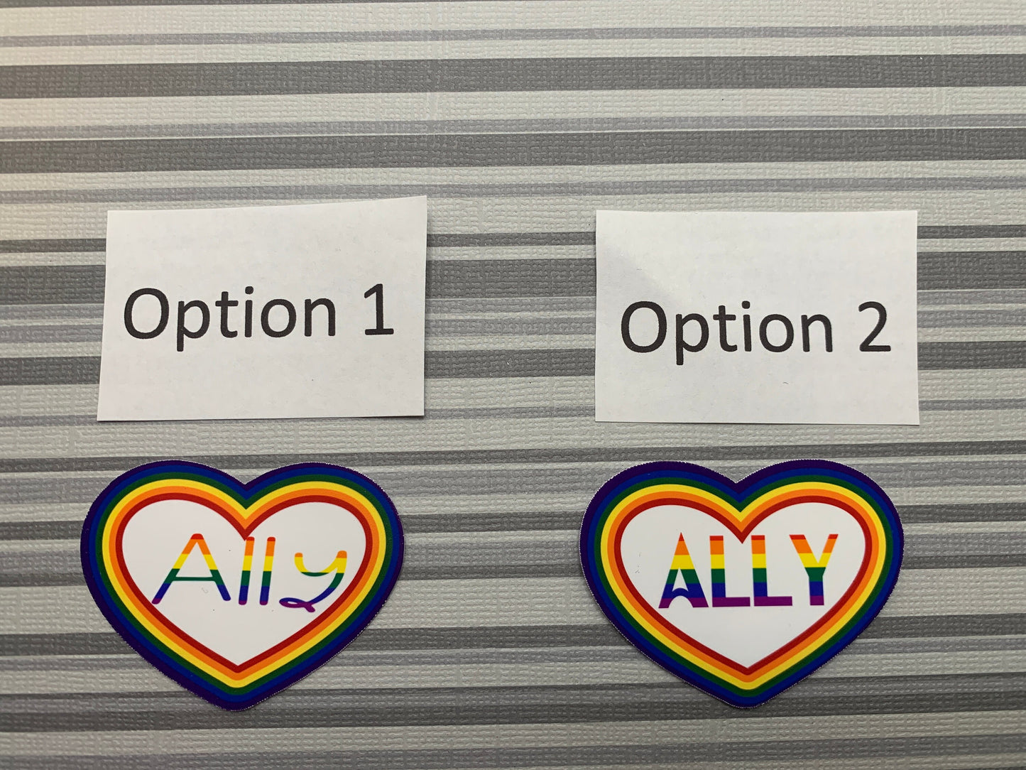 Ally Pride Heart vinyl sticker - 2 styles to choose from