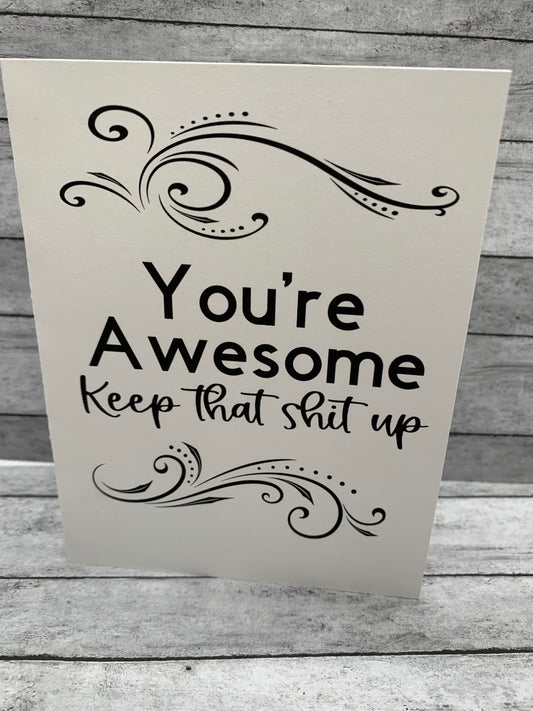 Fun, Swear Encouragement/ Anniversary/Valentine’s Day/Birthday card for loved one- brutally honest cards for any occasion