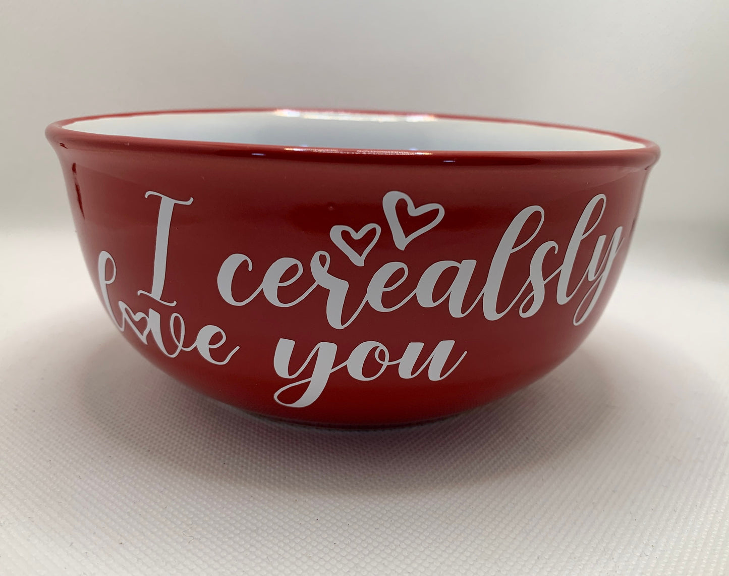 Personalized I cerealsly love you Valentines Day gift set/college care package- 2 colors to choose from. Gift box or bowl only