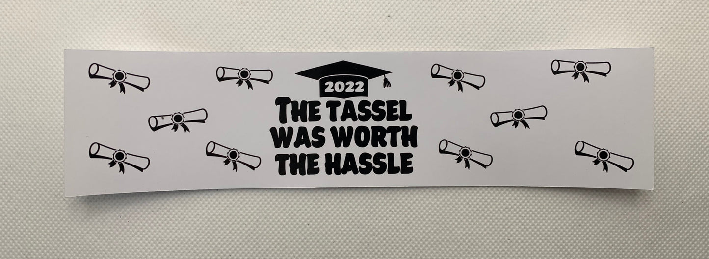 Graduation party water bottle labels - class of 2023/2024 - The tassel was worth the hassle