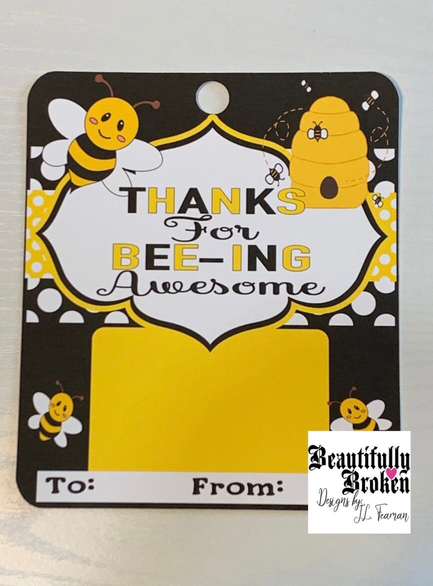 Employee appreciation, Teacher appreciation card, gift card holder, thank you card, friend gift, bee, great teacher gift, awesome