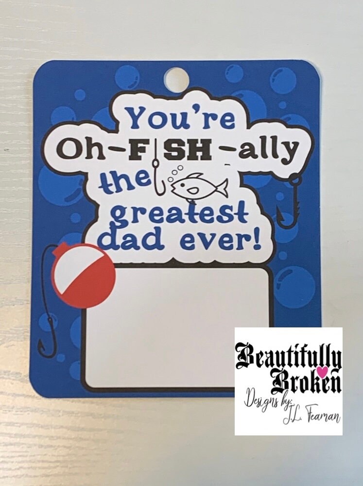 Father’s Day, fishing, gift card holder, happy Father’s Day card, pun card, oh-fish-ally the greatest dad