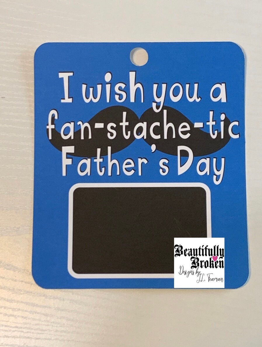 Father’s Day, mustache, gift card holder, happy Father’s Day card, pun card, have a fan-stache-tic Father’s Day