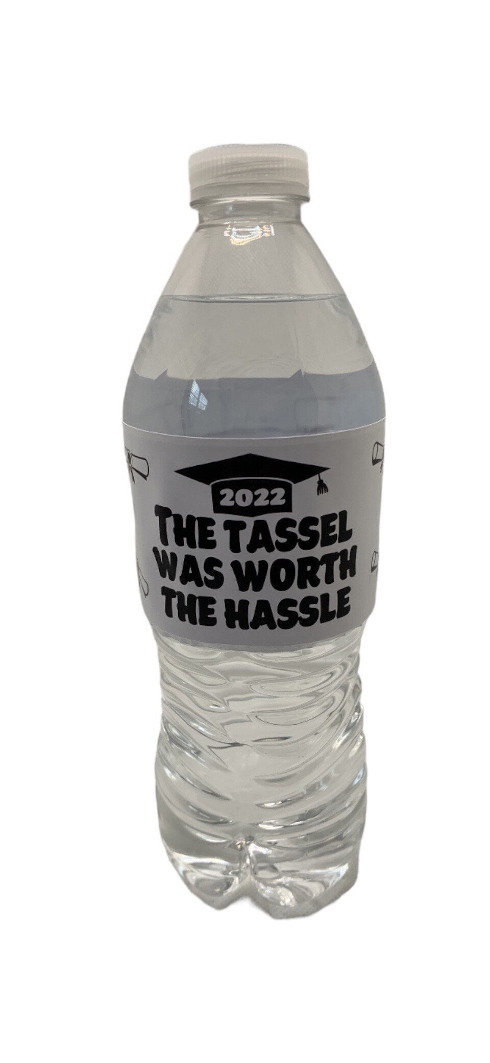 Graduation party water bottle labels - class of 2023/2024 - The tassel was worth the hassle