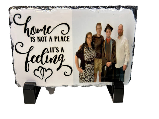 Custom Family photo slate tile with stand, two sizes, several options, personalized with family photo, couples photo, kids photo, mom gifts,