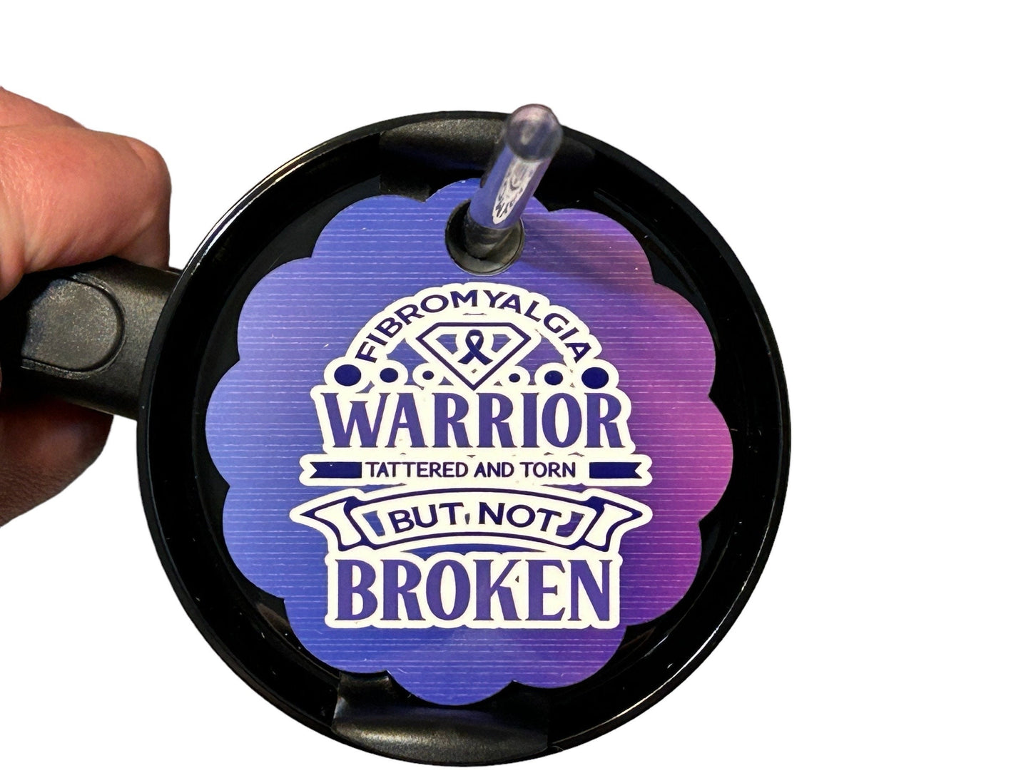 Fibromyalgia fighter, warrior, Tumbler lid, 40 oz lid topper, 3 options to choose from, Fibromyalgia awareness